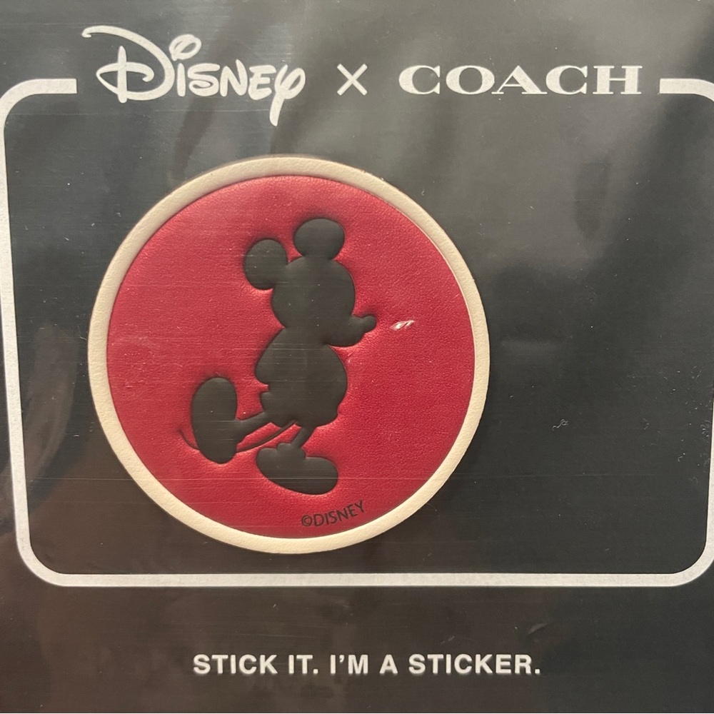 New coach, leather Disney Mickey Mouse sticker